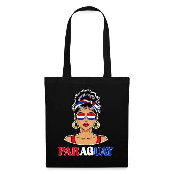 Drapeau Paraguay Femme Paraguayenne - Sac en tissu - noir - Devant