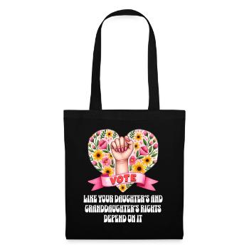 Grandma Feminism Daughter Little Girl Granny - Tote Bag - black - Front