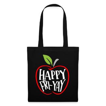 Humour Vendredi Enseignant Weekend - Sac en tissu - noir - Devant