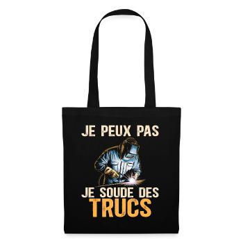 Souder Des Trucs Humour Soudeur - Sac en tissu - noir - Devant