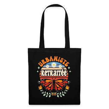 Retro Cadeau Retraite Urbaniste - Sac en tissu - noir - Devant