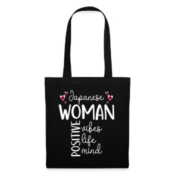 Fille Positive Femme Japonaise - Sac en tissu - noir - Devant