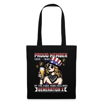 Woman USA Humor Generation X - Tote Bag - black - Front
