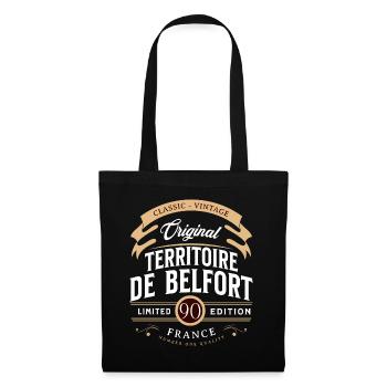 Gebiet des Departamento Belfort, Frankreich - Stoffbeutel - Schwarz - Vorne