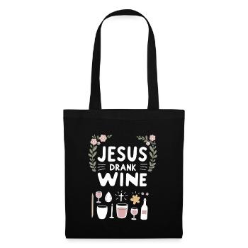 Jesus Drank Wine 8 - Stoffbeutel - Schwarz - Vorne