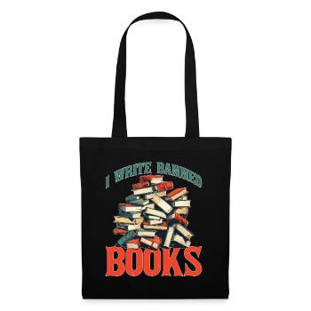 I Write Banned Books - Stoffbeutel - Schwarz - Vorne