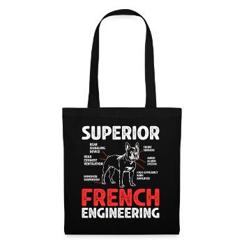 Humour Cadeau Chien Bouledogue Français - Sac en tissu - noir - Devant