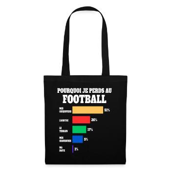 Humour Foot Joueur Football - Sac en tissu - noir - Devant