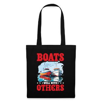Boats Well With Others - Stoffbeutel - Schwarz - Vorne