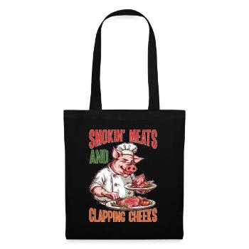 Smokin' Meats And Clapping Cheeks - Stoffbeutel - Schwarz - Vorne