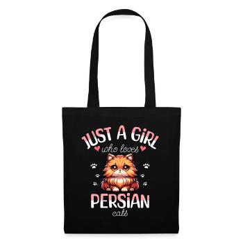 Fille Adore Chat Persan - Sac en tissu - noir - Devant