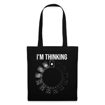 Jeu De Cartes Humour Joueur de Poker - Sac en tissu - noir - Devant