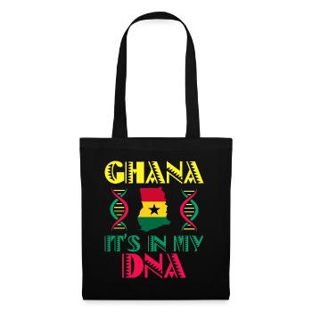 DNA Ghana Afrikanische Länder Afrika Ghana - Stoffbeutel - Schwarz - Vorne