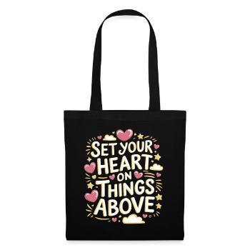 Set Your Heart On Things Above 5 - Stoffbeutel - Schwarz - Vorne