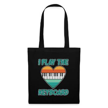 I Play The Keyboard - Stoffbeutel - Schwarz - Vorne