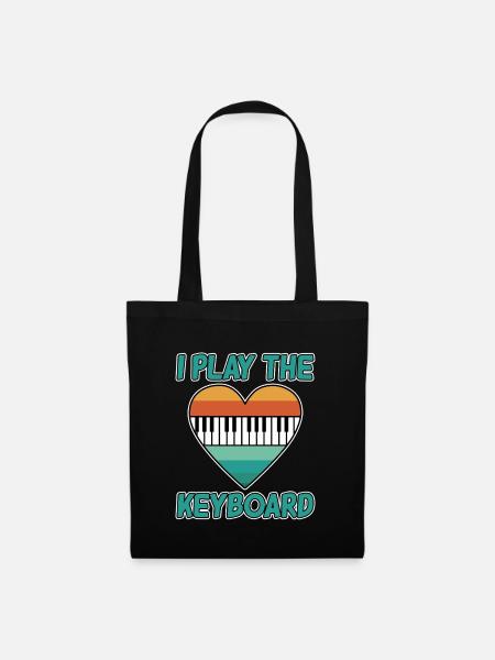 I Play The Keyboard - Stoffbeutel - Schwarz