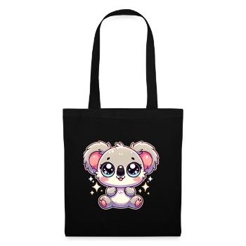 Super Cute Kawaii Baby Koala - Stoffbeutel - Schwarz - Vorne