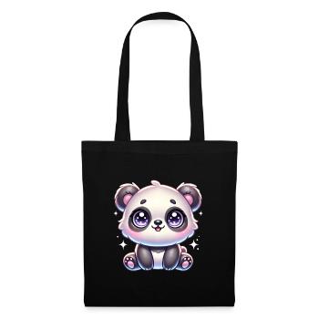 Super Cute Kawaii Baby Panda - Stoffbeutel - Schwarz - Vorne