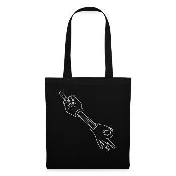 Middle Finger Looked In (White)! - Tote Bag - black - Front