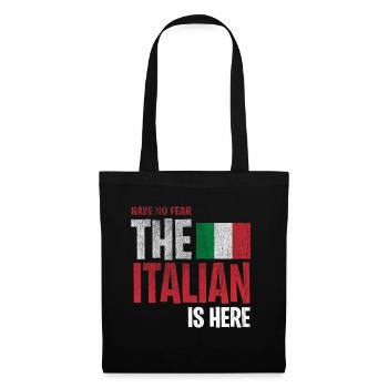 The Italian is here Italien Italia - Sac en tissu - noir - Devant