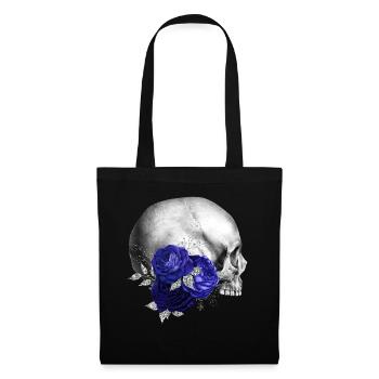 Night flowers gothic goth skull death skull punk - Tote Bag - black - Front