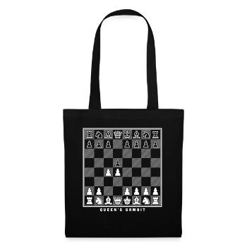 queens gambit chess opening board chess player - Tote Bag - black - Front