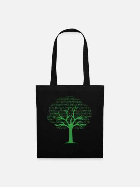 Binary Tree... Programmierer & Nerd - Stoffbeutel - Schwarz