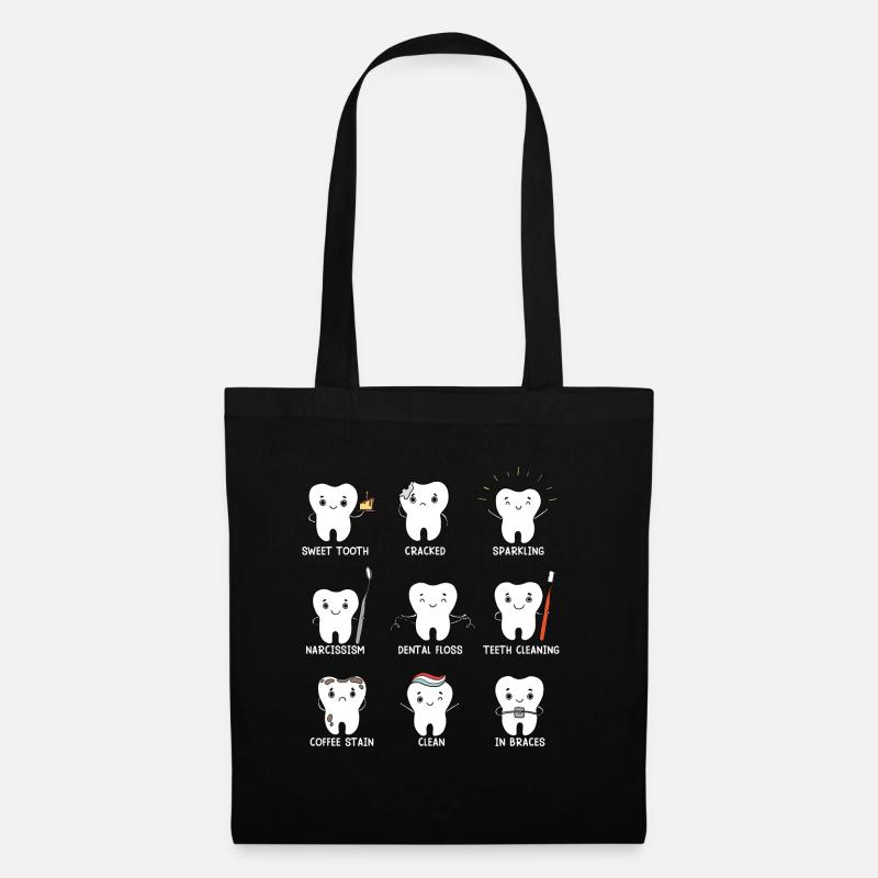 Teeth - Tote Bag - black