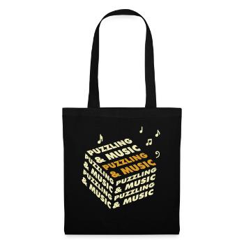Music and Puzzling Jigsaw Puzzler Hobby - Tote Bag - black - Front