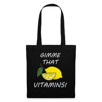 Vitamins Funny Quote Lemonade Citrus Fruit - Tote Bag - black - Front
