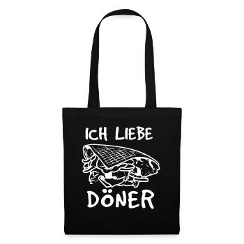 Döner Ich Liebe Döner Für Döner Liebhaber Essen - Stoffbeutel - Schwarz - Vorne