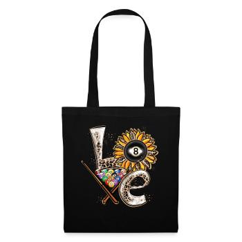 Love Billiard Player - Sac en tissu - noir - Devant