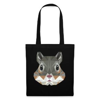 Chipmunk Art Puristische Tierwelt Natur - Stoffbeutel - Schwarz - Vorne