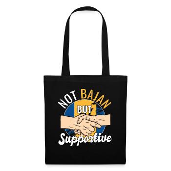Pas Bajan mais un touriste de voyage de pays de soutien - Sac en tissu - noir - Devant