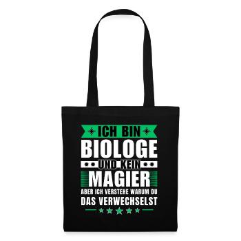 Ich bin Biologe und kein Magier - Stoffbeutel - Schwarz - Vorne