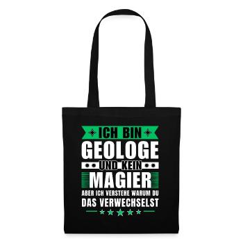 Ich bin Geologe und kein Magier - Stoffbeutel - Schwarz - Vorne