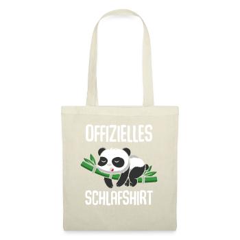 Offizielles Schlafshirt Panda - Stoffbeutel - Natur - Vorne