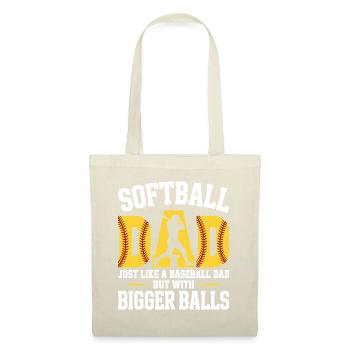 Humor Papa Softball - Stoffbeutel - Natur - Vorne