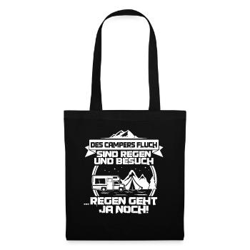 Camper Rain Visit - Cool Camping Shirt, Camper - Tote Bag - black - Front