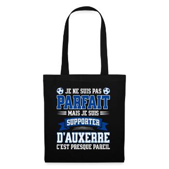 Supporter Football Auxerre Foot Fier Auxerrois - Sac en tissu - noir - Devant