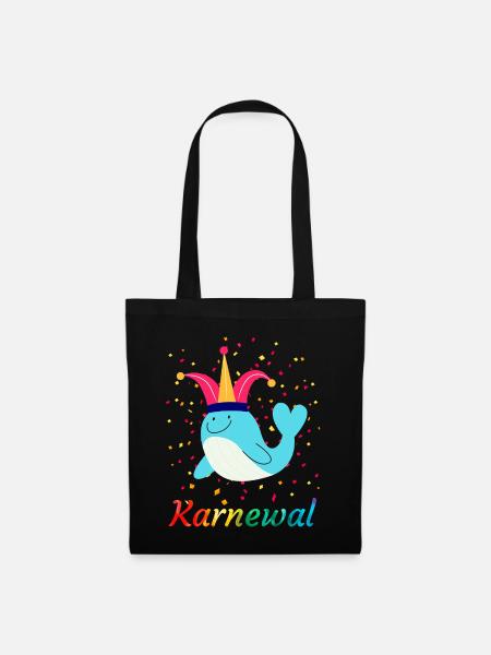 Karnewal Kölner Karneval Konfetti Wal Narrenkappe - Stoffbeutel - Schwarz