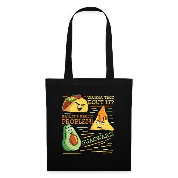 Funny Saying Taco Nacho Avocado Humor Funny - Tote Bag - black - Front