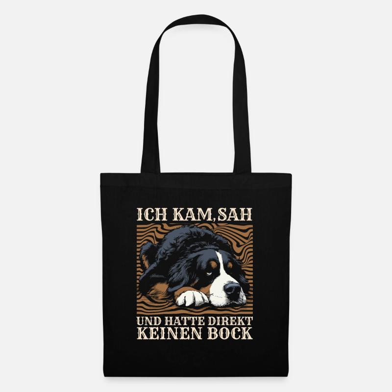 Berner Sennenhund Hundehalter Geschenkidee Humor - Stoffbeutel - Schwarz