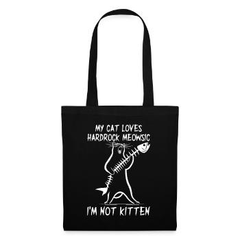 Cat Rock Music Humor Funny Gift Idea - Tote Bag - black - Front