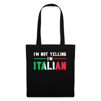 Italiener Italien Lustiger Spruch Geschenkidee - Stoffbeutel - Schwarz - Vorne