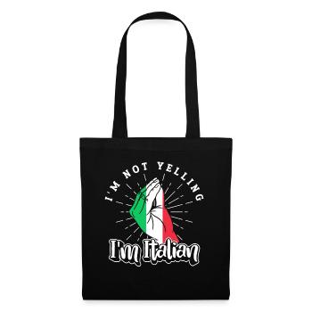 Italiener Italien Lustiger Spruch Geschenkidee - Stoffbeutel - Schwarz - Vorne