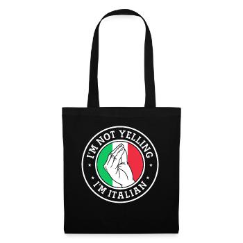 Italiener Italien Lustiger Spruch Geschenkidee - Stoffbeutel - Schwarz - Vorne