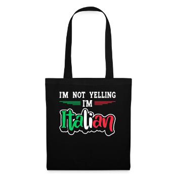 Italiener Italien Lustiger Spruch Geschenkidee - Stoffbeutel - Schwarz - Vorne