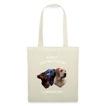FACILEMENT DISTRAIT PAR LES LABRADORS, LABRADOR RETRIEVER - Sac en tissu - nature - Devant