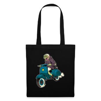 Halloween scooter driver scooter zombie gift - Tote Bag - black - Front